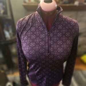 Kerrits Purple Patterned Full Zip Top